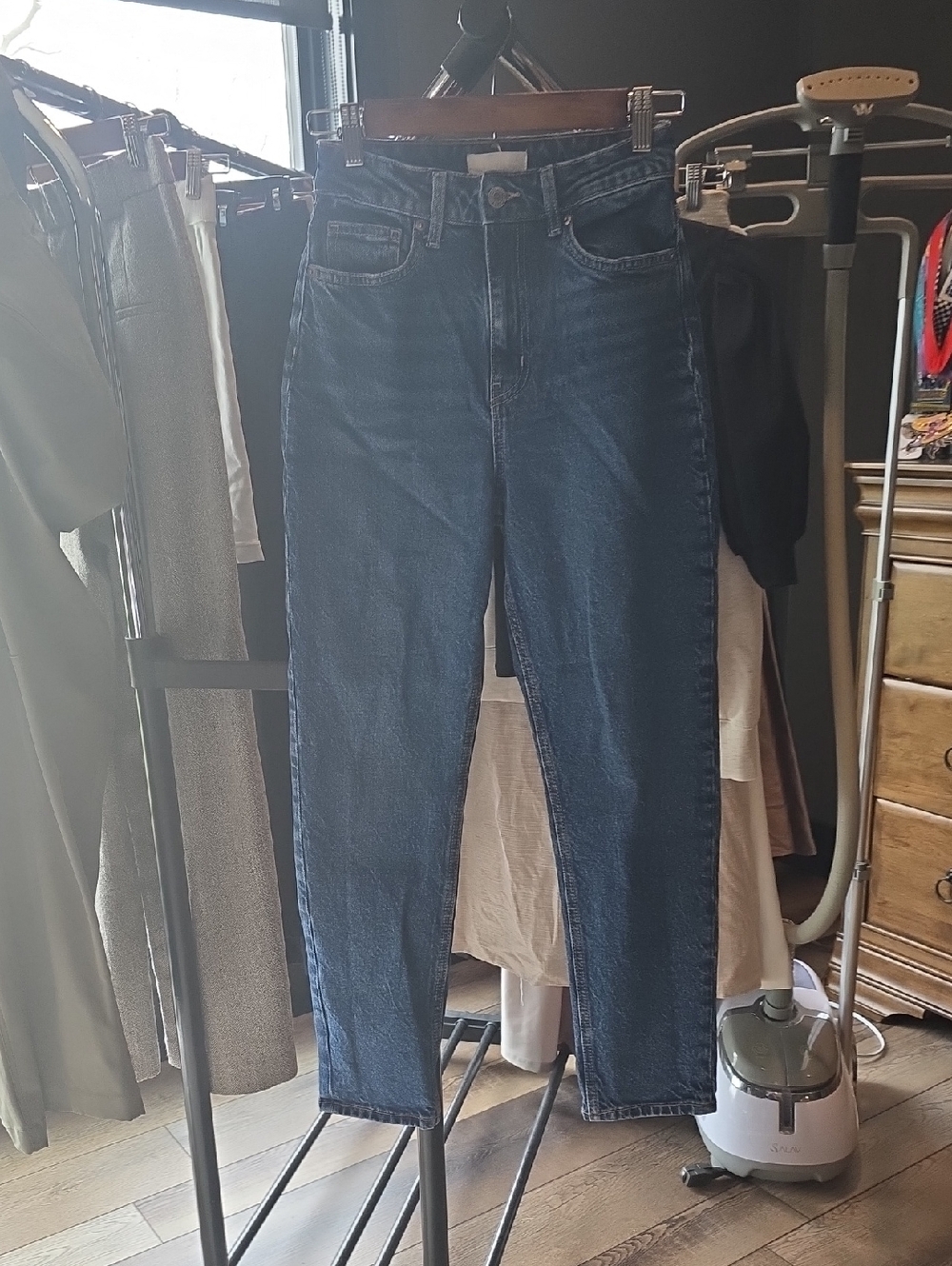 H&M High-Rise Dark Indigo Jeans